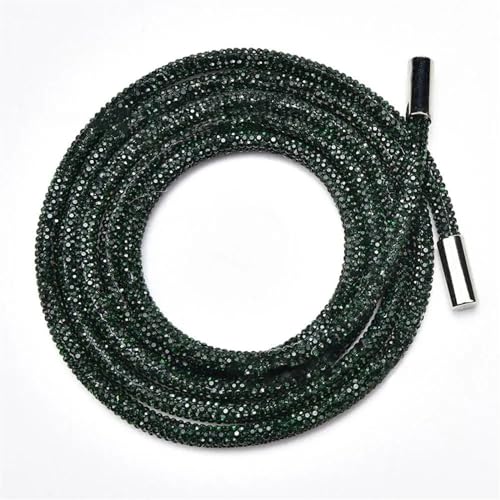 Kordelzug, Ersatz-Kordelzug Kordel Strass 120 cm 6 mm Multicolor(Dark Green) von BTYQKZVPM
