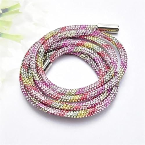 Kordelzug, Ersatz-Kordelzug Kordel Strass 120 cm 6 mm Multicolor(Pink-yellow) von BTYQKZVPM