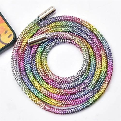 Kordelzug, Ersatz-Kordelzug Kordel Strass 120 cm 6 mm Multicolor(Rainbow) von BTYQKZVPM