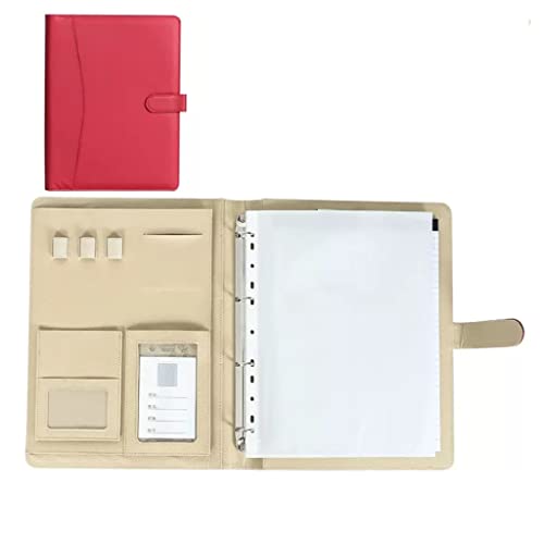 Persönlicher Terminplaner-Ordner, 4-Ring-Profi-Ordner, Organizer, Aktentasche, personalisierter Dokumentenordner for Tablets, Lebensläufe, Dokumente(Red,No calculator) von BTYQKZVPM