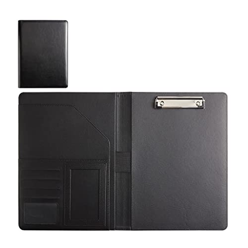 Persönlicher Terminplaner-Ordner, Business-Lebenslauf-Ordner Leder Interview Business Organizer mit Legal Pad Ordner Zwischenablage Interview-Ordner(Black,No calculator) von BTYQKZVPM