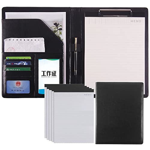 Persönlicher Terminplaner-Ordner, Ordner Schreiben Kunstleder Klemmbrett Konferenz/Rechtsdokument Organizer Mit Brief/A4 Größe Klemmbrett(Black,No calculatorMemo pad*5) von BTYQKZVPM