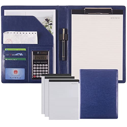 Persönlicher Terminplaner-Ordner, Ordner Schreiben Kunstleder Klemmbrett Konferenz/Rechtsdokument Organizer Mit Brief/A4 Größe Klemmbrett(Blue,12Bit+3*note pad) von BTYQKZVPM
