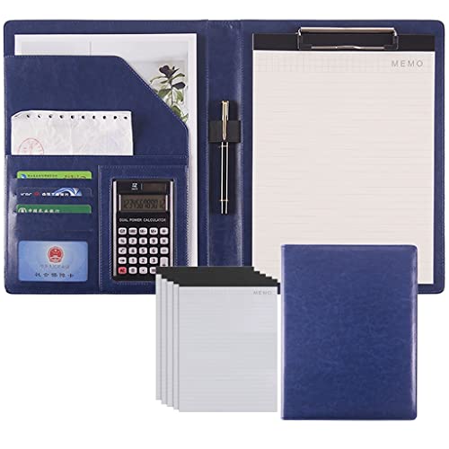 Persönlicher Terminplaner-Ordner, Ordner Schreiben Kunstleder Klemmbrett Konferenz/Rechtsdokument Organizer Mit Brief/A4 Größe Klemmbrett(Blue,12Bit+5*note pad) von BTYQKZVPM