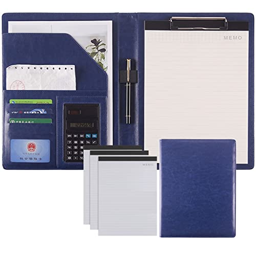 Persönlicher Terminplaner-Ordner, Ordner Schreiben Kunstleder Klemmbrett Konferenz/Rechtsdokument Organizer Mit Brief/A4 Größe Klemmbrett(Blue,8Bit+3*note pad) von BTYQKZVPM