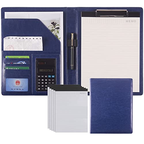 Persönlicher Terminplaner-Ordner, Ordner Schreiben Kunstleder Klemmbrett Konferenz/Rechtsdokument Organizer Mit Brief/A4 Größe Klemmbrett(Blue,8Bit+5*note pad) von BTYQKZVPM
