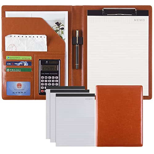 Persönlicher Terminplaner-Ordner, Ordner Schreiben Kunstleder Klemmbrett Konferenz/Rechtsdokument Organizer Mit Brief/A4 Größe Klemmbrett(Brown,12Bit+3*note pad) von BTYQKZVPM