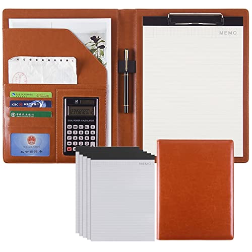 Persönlicher Terminplaner-Ordner, Ordner Schreiben Kunstleder Klemmbrett Konferenz/Rechtsdokument Organizer Mit Brief/A4 Größe Klemmbrett(Brown,12Bit+5*note pad) von BTYQKZVPM