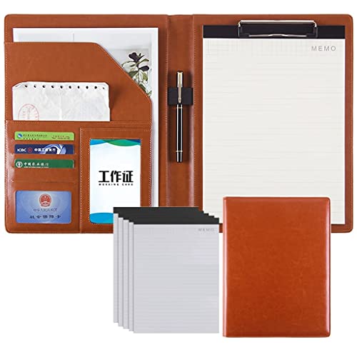 Persönlicher Terminplaner-Ordner, Ordner Schreiben Kunstleder Klemmbrett Konferenz/Rechtsdokument Organizer Mit Brief/A4 Größe Klemmbrett(Brown,No calculatorMemo pad*5) von BTYQKZVPM