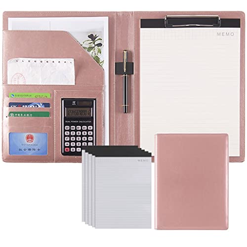 Persönlicher Terminplaner-Ordner, Ordner Schreiben Kunstleder Klemmbrett Konferenz/Rechtsdokument Organizer Mit Brief/A4 Größe Klemmbrett(Pink,12Bit+3*note pad) von BTYQKZVPM