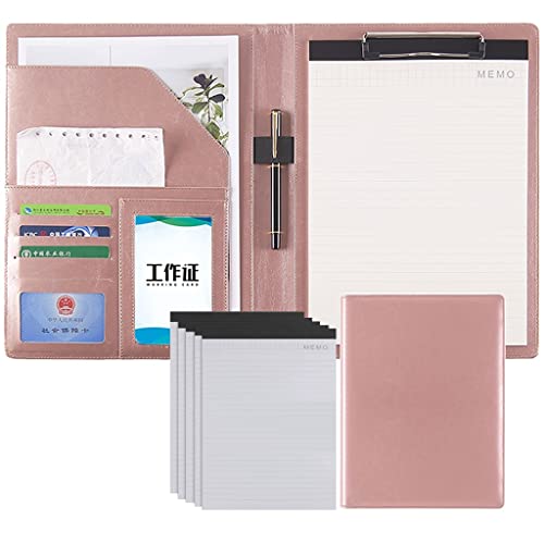Persönlicher Terminplaner-Ordner, Ordner Schreiben Kunstleder Klemmbrett Konferenz/Rechtsdokument Organizer Mit Brief/A4 Größe Klemmbrett(Pink,No calculatorMemo pad*5) von BTYQKZVPM