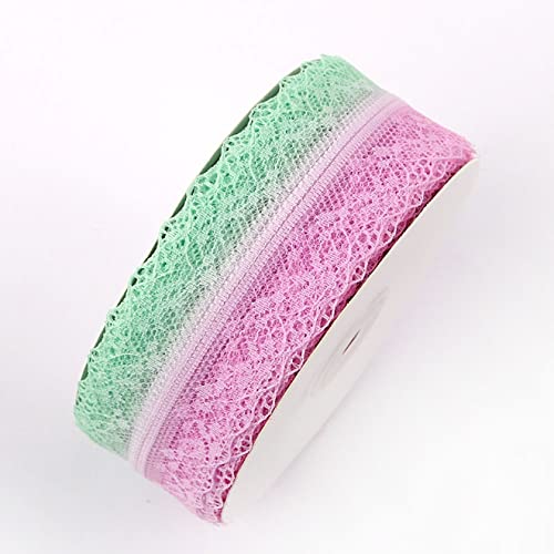 Spitzenborte,Spitzenband 4,5 m buntes Spitzenbesatzband, besticktes Spitzenband in Regenbogenfarben, dekoratives Band for Heimwerkerarbeiten, Schleifenherstellung(7,25mm x 5 yards) von BTYQKZVPM