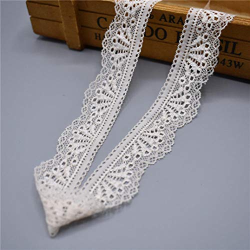 Spitzenborte,Spitzenband Elastisches Spitzenband, 30 mm breit, Spitzenbesatz, bestickte Netzkordel for Nähen von Kleidung, Kartenherstellung, Schleifen, Dekor(Light Pink,5 Yards) von BTYQKZVPM