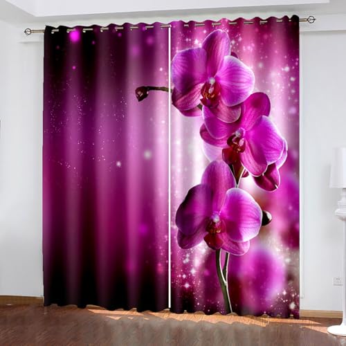 Blickdichte Vorhänge mit Ösen Blume 3D Verdunkelungsvorhang 2er Set 200 x 180 cm Blume drucken Thermovorhang Kälteschutz Gardine Polyester für Schlafzimmer Kinderzimmer Wohnzimmer Dekoration Blickdichte Vorhänge mit Ösen Blume 3D Verdunkelungsvorhang 2er Set 200 x 180 cm Blume drucken Thermovorhang Kälteschutz Gardine Polyester für Schlafzimmer Kinderzimmer Wohnzimmer Dekoration von BTYWH
