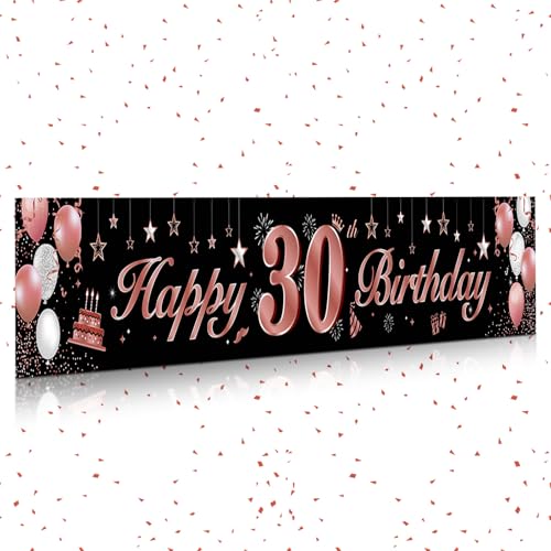 30 Geburtstag Deko Roségold Schwarz,BTZO 30 Geburtstag Banner Frauen,30 Geburtstag Hintergrund Banner für 30 Frauen und Männer Geburtstagsfeier Deko 30 Geburtstag Deko Roségold Schwarz,BTZO 30 Geburtstag Banner Frauen,30 Geburtstag Hintergrund Banner für 30 Frauen und Männer Geburtstagsfeier Deko von BTZO