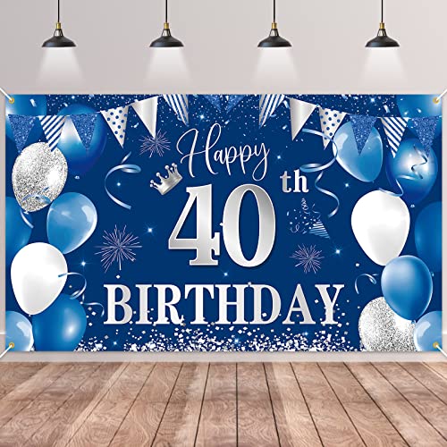 40.Geburtstag Banner Blau,BTZO 40.Geburtstag Frauen,Deko 40 Geburtstag Mädchen,40 Geburtstag Hintergrund Banner für 40 Party Geburtstagsdeko 40.Geburtstag Banner Blau,BTZO 40.Geburtstag Frauen,Deko 40 Geburtstag Mädchen,40 Geburtstag Hintergrund Banner für 40 Party Geburtstagsdeko von BTZO