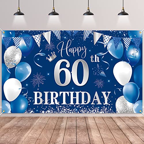 60.Geburtstag Banner Blau,BTZO 60.Geburtstag Frauen,Deko 60 Geburtstag Mädchen,60 Geburtstag Hintergrund Banner für 60 Party Geburtstagsdeko 60.Geburtstag Banner Blau,BTZO 60.Geburtstag Frauen,Deko 60 Geburtstag Mädchen,60 Geburtstag Hintergrund Banner für 60 Party Geburtstagsdeko von BTZO