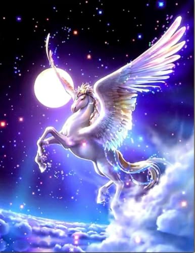 BUANJIAJU Gestempeltes Kreuzstich-Set, Tier-Pegasus, 11 CT, Stickmuster für Erwachsene, Drucken, DIY, beliebtes, fortgeschrittenes Anfänger-Sticken, Bastelbedarf, DIY-Handstick-Set-40x50cm BUANJIAJU Gestempeltes Kreuzstich-Set, Tier-Pegasus, 11 CT, Stickmuster für Erwachsene, Drucken, DIY, beliebtes, fortgeschrittenes Anfänger-Sticken, Bastelbedarf, DIY-Handstick-Set-40x50cm von BUANJIAJU