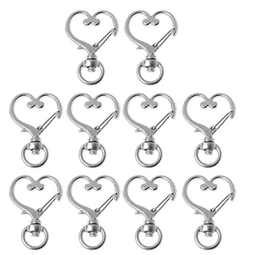 10 PCs Metall Schwenk Hummerverschluss Premium Lanyard Snap Für Hooks Haken Armband Handwerksklammern Schmuck Keychai Keyring Keyrings Männer Tags Personalisierte Keyring von BUBEFSKD