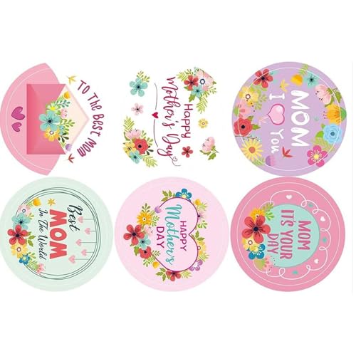 500 Counts Flower Packing Sticker 1inch Muttertagsversiegelkleber Wickeletiketten Für Muttertagsverpackungen Urlaub von BUBEFSKD