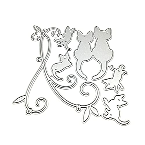 BUBEFSKD Katzen Metall Schnittstirme Stencil Scrapbooking Album Paper Card Template Form Form Präge Basteldekoration Scrapbooking Stanze Stanze von BUBEFSKD