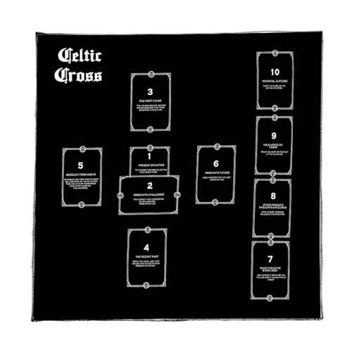 BUBEFSKD Quadratische Divinationen Tapisserie Lesekarte Astrologys Tischdecke Tarot Tischtuch Hexerei Lieferungen Leseberichtkarten Tarotkarten Spirituelle Decktuch von BUBEFSKD