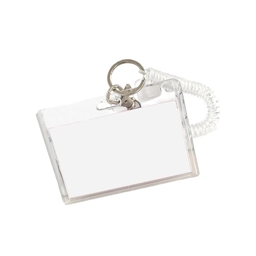 Clear Acrylkartenkoffer Mit Spring Cord & Keyhook Water Protector Für Office Travel School Essentials Schocksicherheit Kartenkoffer von BUBEFSKD