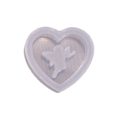Engel Double Love Silicon Epoxy Formen Keychain Anhänger Schmuck Gestalt Für Valentinstag Liebes Geschenkharz Anhänger Schimmelpilze Für Schmuckherstellung von BUBEFSKD