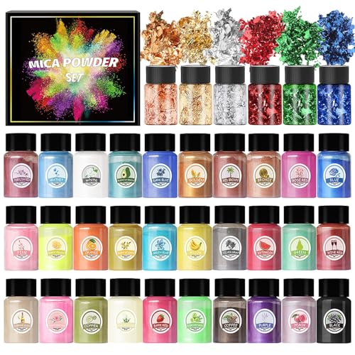 Epoxidharzpigmente Set Funkelne Folien Glitzerblattblatt Für Projekt Für Seifenschmuck Und Handwerksharzfarbe Epoxidharzpigmente Set Funkelne Folien Glitzerblattblatt Für Projekt Für Seifenschmuck Und Handwerksharzfarbe von BUBEFSKD