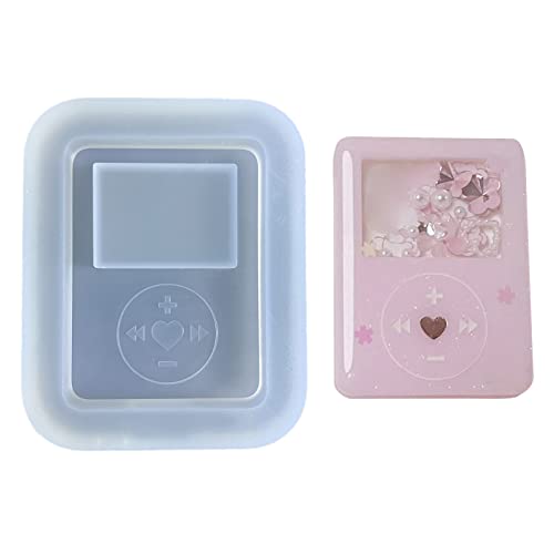 Schnellsand Silikonharzform Herz MP3 Epoxidgussform Für Schmuck Herstellung Von Handwerksdien Anhänger Schlüsselketten Ornament Formen Für Epoxid von BUBEFSKD