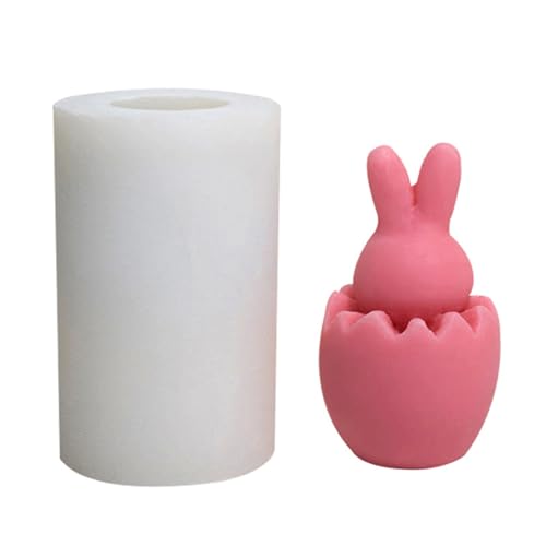 Silikon Kerzenform Eggs Kaninchen Duft Kerzenwachs Formen Handgefertigtes Gipsharz Seife Machen Handwerk Desktop Kuchen Dekoration Schimmel von BUBEFSKD