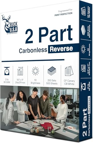 Buck 2-teiliges umgekehrtes digitales Kopierpapier, 21,6 x 27,9 cm, zusammengefasstes Papier, 1 Ries, 500 Blatt, 92 hell, CF Canary/CB Weiß, ideal für Laser- und Digitaldrucker und perfekt für Buck 2-teiliges umgekehrtes digitales Kopierpapier, 21,6 x 27,9 cm, zusammengefasstes Papier, 1 Ries, 500 Blatt, 92 hell, CF Canary/CB Weiß, ideal für Laser- und Digitaldrucker und perfekt für von BUCK TAPE AS TOUGH AS A BUCK
