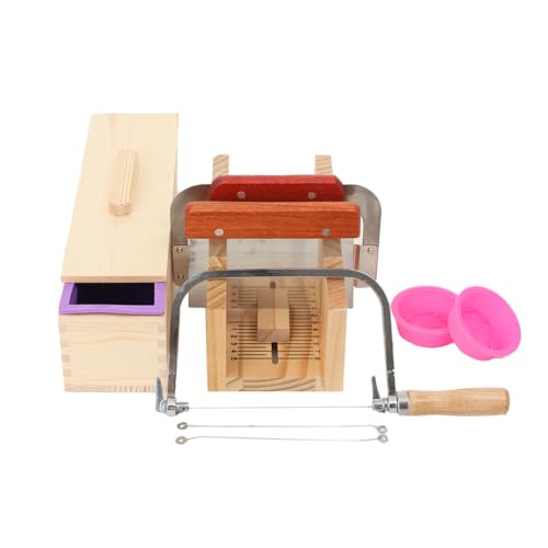 DIY Seifen Silikonform Set, 9 Stück Seifenschneider Set, Seifen Selber Machen Set, Seifenschneider mit Wellenschneider,Geradschneider,Silikonform,Holzkasten DIY Seifen Silikonform Set, 9 Stück Seifenschneider Set, Seifen Selber Machen Set, Seifenschneider mit Wellenschneider,Geradschneider,Silikonform,Holzkasten von BUCSDG