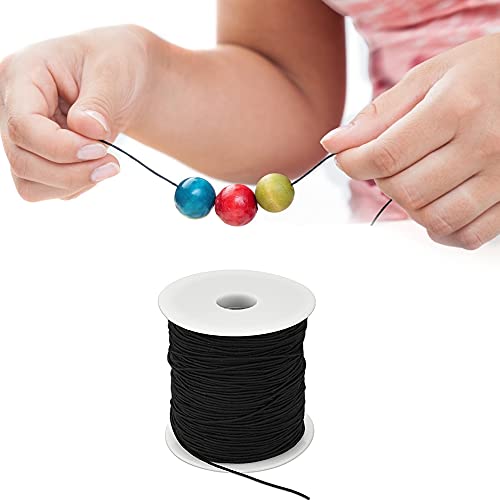 BUENTYA Elastische Schnur 100m x 1mm Perlen Faden Elastische Perlenschnur Polypropylen Perlenkordel Gummikordel Nähen Stretch Faden Elastikkordel Gummischnur Schmuckfaden für DIY Handwerk Armbänder von BUENTYA