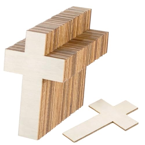 Holzkreuze zum Basteln 40 Stück, Dünne Kreuz Anhängers 11x7cm, Holz Kreuz Klein für Bemalen, Dekorieren, Geschenk Holzkreuze zum Basteln 40 Stück, Dünne Kreuz Anhängers 11x7cm, Holz Kreuz Klein für Bemalen, Dekorieren, Geschenk von BUERPINKING