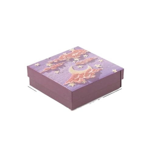 BUFANJIA 1 x violette Bastelpapierschublade DIY Schmuckschatulle Ring Ohrringe Halskette Armband Geschenkverpackung Boxen für Hochzeit Geburtstag Party (Box 4-9 x 9 x 3 cm) von BUFANJIA