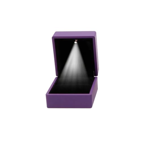 BUFANJIA Ringschatulle mit LED-Licht, Verlobungsschmuck, Anhänger-Box (Doppelsofa 2) von BUFANJIA