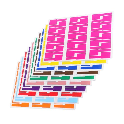 BUGUUYO 10 Blatt Kabeletiketten Handbeschriftung für Kabelmanagement Langlebige und Reißfeste Kabelmarkierungen zur Identifikation und Organisation von Drähten für Elektronik und Computer von BUGUUYO
