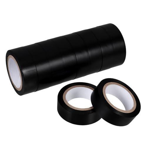BUGUUYO 10 Rollen Wärmefestes Elektrikerband Elektrische Isolierung Kabelschutzband Klebeband für Elektriker multifunktionales klebeband elektrische Klebebänder Isolierbänder PVC Black BUGUUYO 10 Rollen Wärmefestes Elektrikerband Elektrische Isolierung Kabelschutzband Klebeband für Elektriker multifunktionales klebeband elektrische Klebebänder Isolierbänder PVC Black von BUGUUYO
