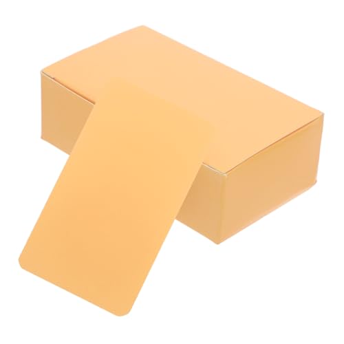 BUGUUYO 100 Stück Englisch-lernkarten Leere Notizkarten Karteikarten Winzige Karten Weiße Lernkarten Mini-notizkarten Lernkarten Leer Leeres Spielbrett Mini-blankokarten Orange Papier von BUGUUYO