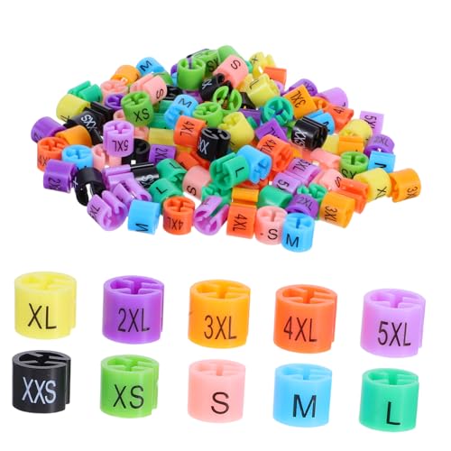 BUGUUYO 100 Stück Kleiderbügel Größenmarker Farbcode Etiketten für Kleidung Xxs Robuste Runde Markierungen für Professionelle Organisation und Schutz der Textilien BUGUUYO 100 Stück Kleiderbügel Größenmarker Farbcode Etiketten für Kleidung Xxs Robuste Runde Markierungen für Professionelle Organisation und Schutz der Textilien von BUGUUYO