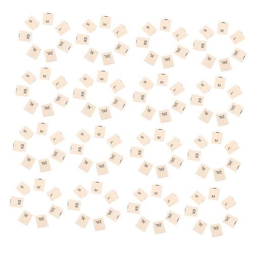 BUGUUYO 1400 Stück Teiliges Baumwoll-größenetiketten für Kleidung Bestickte Stofflabels Xs- Waschbeständige Sichtbare Näh Handarbeits-etiketten in Beige für Bekleidungsherstellung und BUGUUYO 1400 Stück Teiliges Baumwoll-größenetiketten für Kleidung Bestickte Stofflabels Xs- Waschbeständige Sichtbare Näh Handarbeits-etiketten in Beige für Bekleidungsherstellung und von BUGUUYO