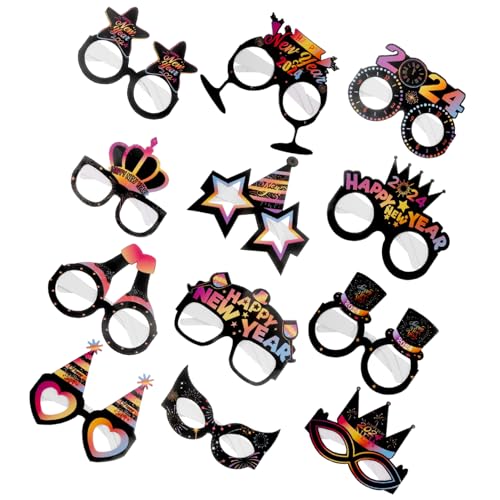 BUGUUYO 2 Sätze Neue Jahr Partybrille Lustige Papergläser für Fotografie Dekoration und Feierlichkeiten für Erwachsene und Teenager Unvergessliches Accessoire für Silvesterpartys BUGUUYO 2 Sätze Neue Jahr Partybrille Lustige Papergläser für Fotografie Dekoration und Feierlichkeiten für Erwachsene und Teenager Unvergessliches Accessoire für Silvesterpartys von BUGUUYO