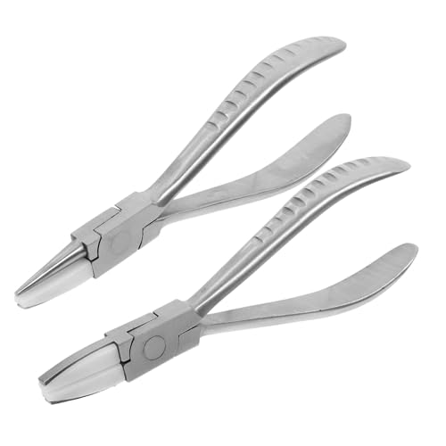 BUGUUYO 2 Stück Edelstahl Brillen Nasenpolster Zange Teiliges Robuste Brillenreparaturzange mit Rutschfesten Griffen Präzise Nasenbügel Einstellung für Optiker und Private Brillenträger von BUGUUYO