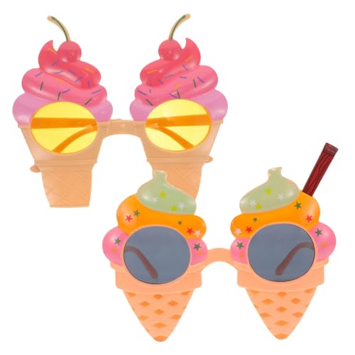 BUGUUYO 2 Stück Eiscreme Brillen Lustige Sonnenbrillen für Hawaii Partys Geburtstag und Kostümbälle Accessoires für Unvergessliche BUGUUYO 2 Stück Eiscreme Brillen Lustige Sonnenbrillen für Hawaii Partys Geburtstag und Kostümbälle Accessoires für Unvergessliche von BUGUUYO