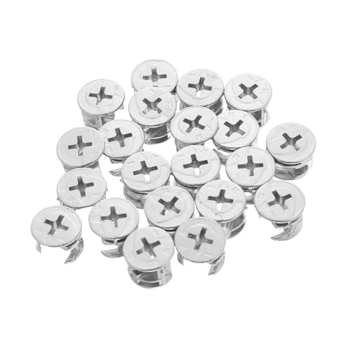 BUGUUYO 20 Stück Teiliges Möbelverbinder aus Metall mit Schrauben Exzentrische Cam Verbinder für Kleiderschrank und Tischmontage Stabile Möbelbeschläge für Einfache DIY Möbelmontage von BUGUUYO