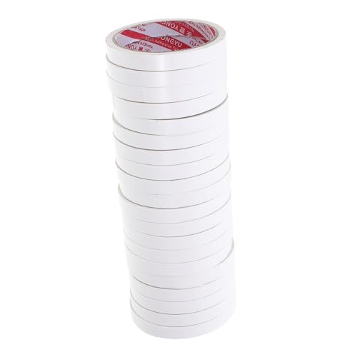 BUGUUYO 20 Stück doppelseitiges Klebeband Zubehör basteln Heftband Scrapbooking mit doppelseitigem Klebeband Doppelseitige Klebebandrolle Sammelalbum liefert Doppelklebeband Papier Weiß von BUGUUYO