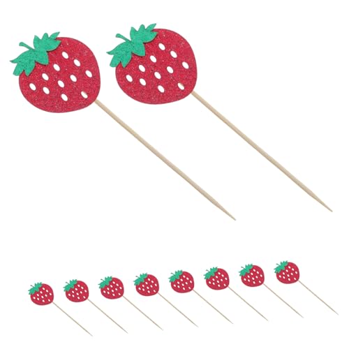BUGUUYO 24 Stück Glitzernde Rote Erdbeer Kuchen Dekorationen Fruchtige Muffin Cupcake Picks für Shower Hochzeiten und Geburtstagsfeiern Süßigkeiten Party Zubehör BUGUUYO 24 Stück Glitzernde Rote Erdbeer Kuchen Dekorationen Fruchtige Muffin Cupcake Picks für Shower Hochzeiten und Geburtstagsfeiern Süßigkeiten Party Zubehör von BUGUUYO