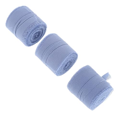 BUGUUYO 3 Rollen Schleife Hochzeit Zubehör Bänder für Events Farbige Bänder Dekorationsband dekobänder Wickelband Geschenkband als Band zum Basteln Hochzeitsband Chiffon Blue von BUGUUYO
