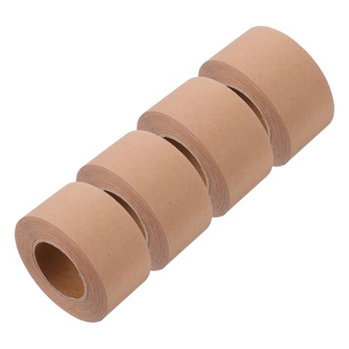 BUGUUYO 4 Rollen Wasseraktivierte Kraftpapierklebeband Selbstklebend Beschreibbar für Verpackungen und Temperaturbeständig Gelatinefrei pro Rolle BUGUUYO 4 Rollen Wasseraktivierte Kraftpapierklebeband Selbstklebend Beschreibbar für Verpackungen und Temperaturbeständig Gelatinefrei pro Rolle von BUGUUYO